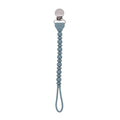Itzy Ritzy - Sweetie Strap™ Silicone One-Piece Pacifier Clips: Storm Gray Beaded