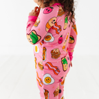 Kiki + Lulu - Pink Breakfast Convertible Footie: 6-12m