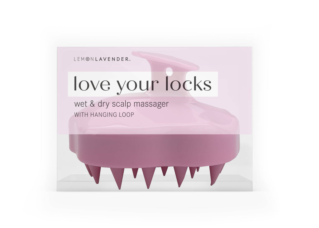 Lemon Lavender - Love your Locks Wet & Dry Scalp Massager - Pink
