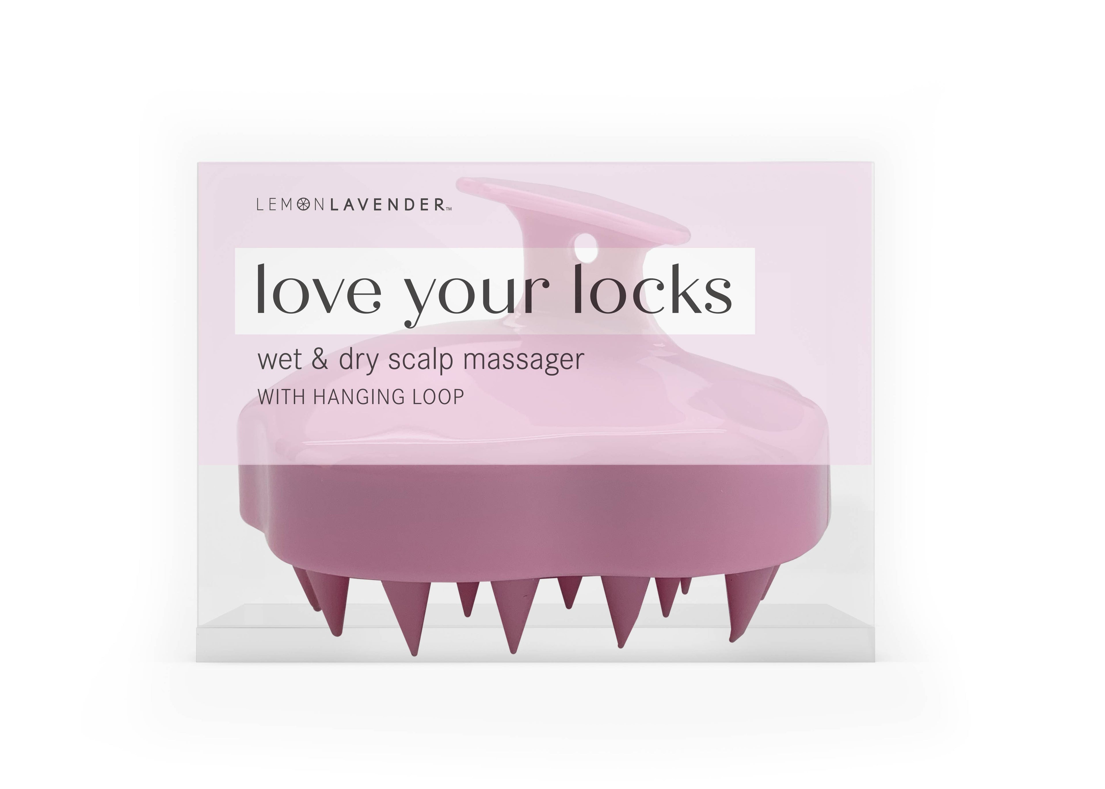 Lemon Lavender - Love your Locks Wet & Dry Scalp Massager - Pink
