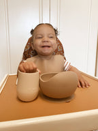 Ali+Oli - Bunny Face Silicone Open Cup for Baby & Toddler (Coconut)