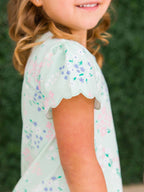 RuffleButts + RuggedButts - Girls Mint Meadow Scallop Tee
: Green / 3T