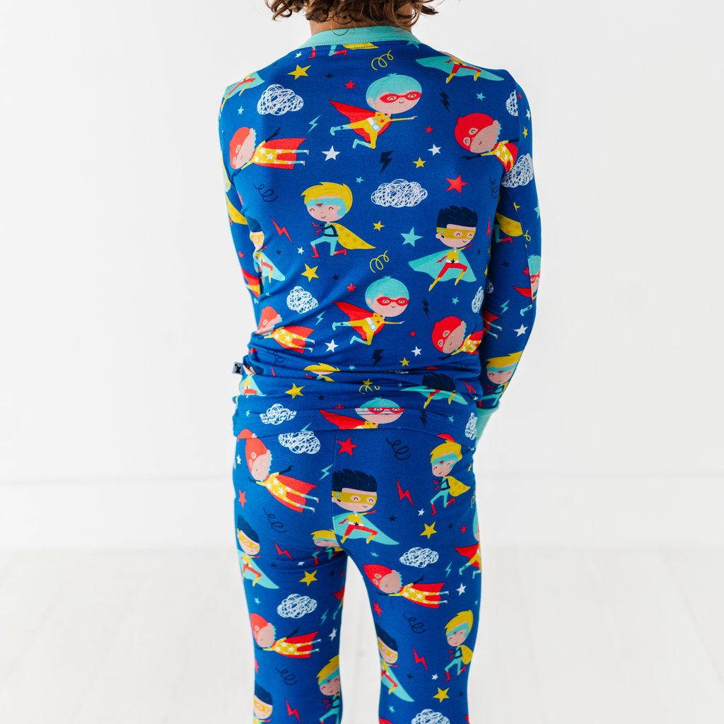 Kiki + Lulu - Cozy & Courageous Superhero Kids Pajamas: 2T