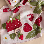 The Blueberry Hill - Blanket Strawberry Bunny Organic Baby Decor Spring Summer: Blush