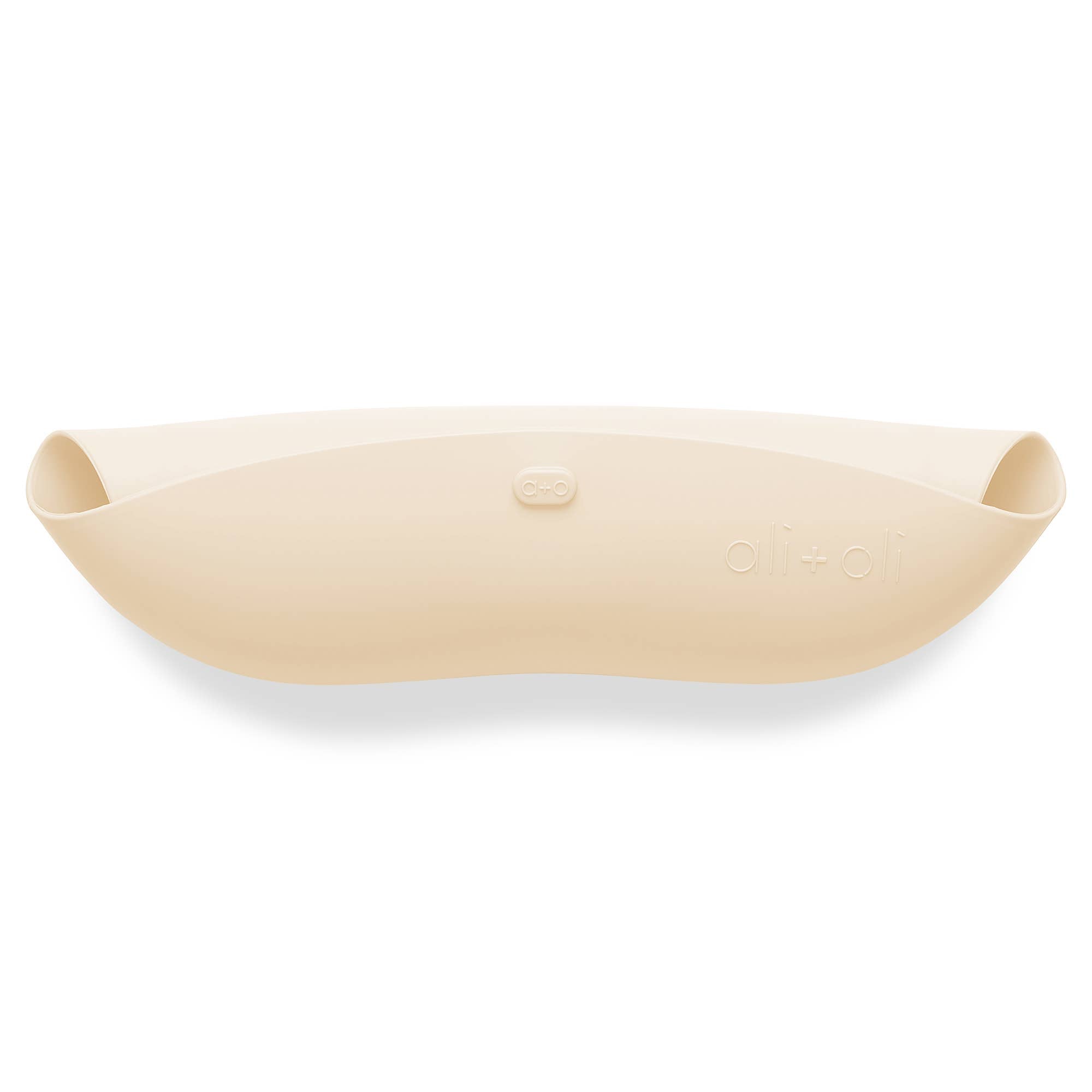 Ali+Oli - Silicone Baby Bib Roll Up & Stay Closed - (Sand)