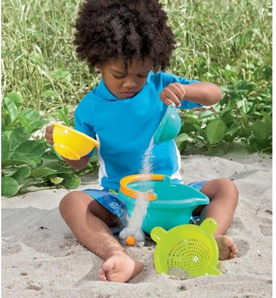HABA USA - Sand Bucket Scooter 4 Piece Nesting Beach Toy Set