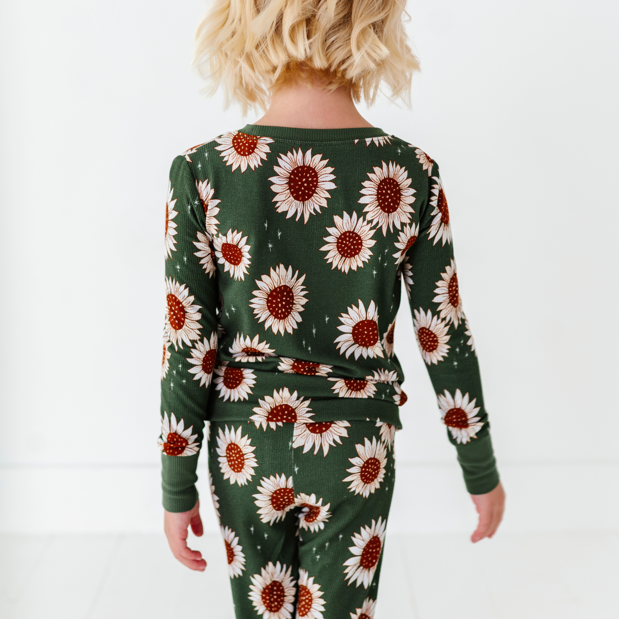 Kiki + Lulu - Rustic Blooms Ribbed Toddler/Big Kid Pajamas: 5/6T