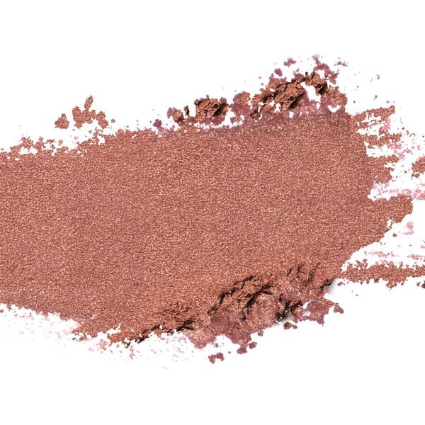 Swatch of rosy beige powder blush showcasing a soft, shimmer finish for a natural glow, part of the Merle Norman Cosmetics - Backstage Cheek Duo (Limited-Edition).