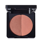 Merle Norman Cosmetics - Backstage Cheek Duo (Limited-Edition) featuring two rosy beige cheek colors in a sleek black compact, perfect for subtle, elegant makeup looks.