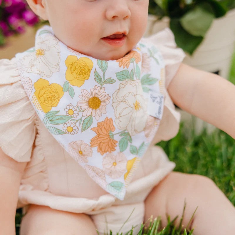 Bandana Bibs - Lemon - 4 Piece Set