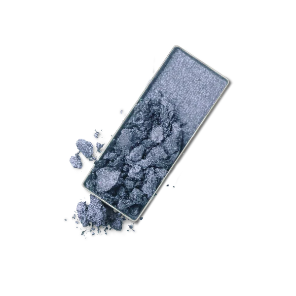 Soft Touch Shadow in a shimmery periwinkle shade with crushed powder texture, perfect for modern moms and stylish kids essentials.