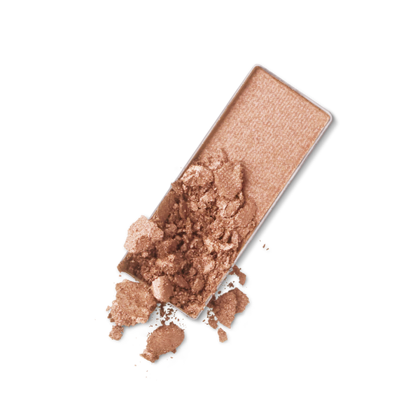 Soft Touch Shadow in a shimmering neutral beige shade, showcasing a smooth texture with some crushed powder for a soft, natural look.