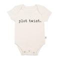 Finn + Emma - Baby graphic organic bodysuit | plot twist featuring soft neutral tones and breathable fabric, perfect for cozy baby essentials from a curated children’s boutique.