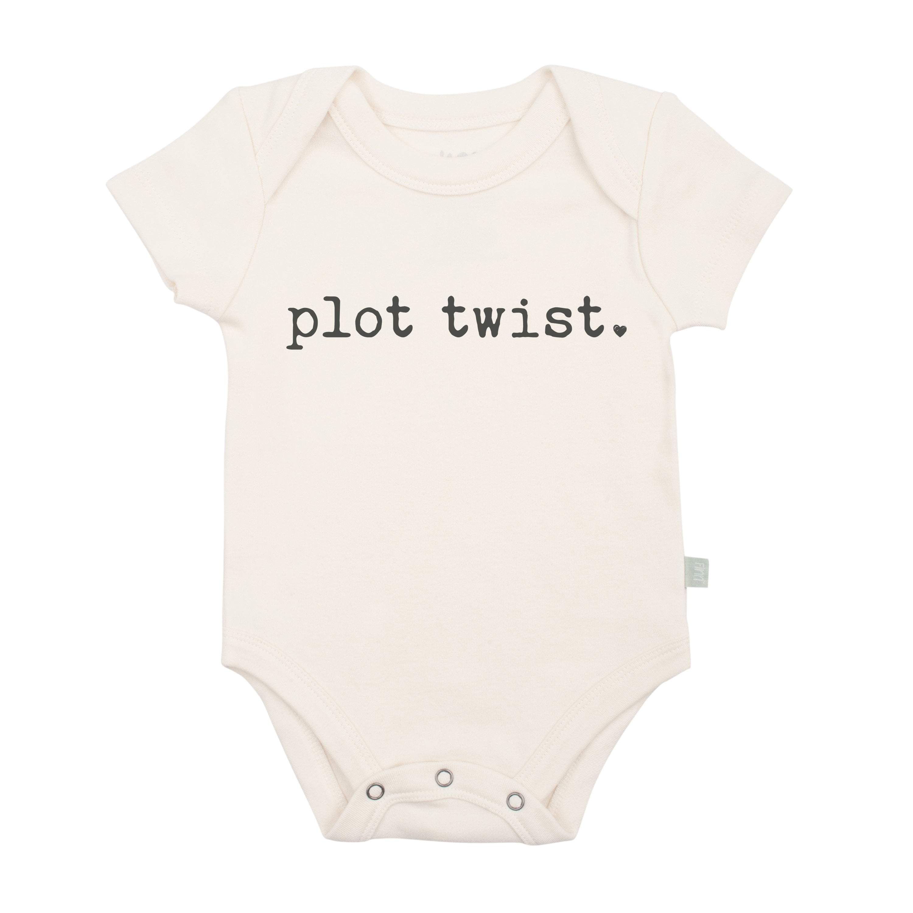 Finn + Emma - Baby graphic organic bodysuit | plot twist: 3-6m