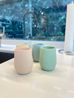 Ali+Oli - Bunny Face Silicone Open Cup for Baby & Toddler (Pine)