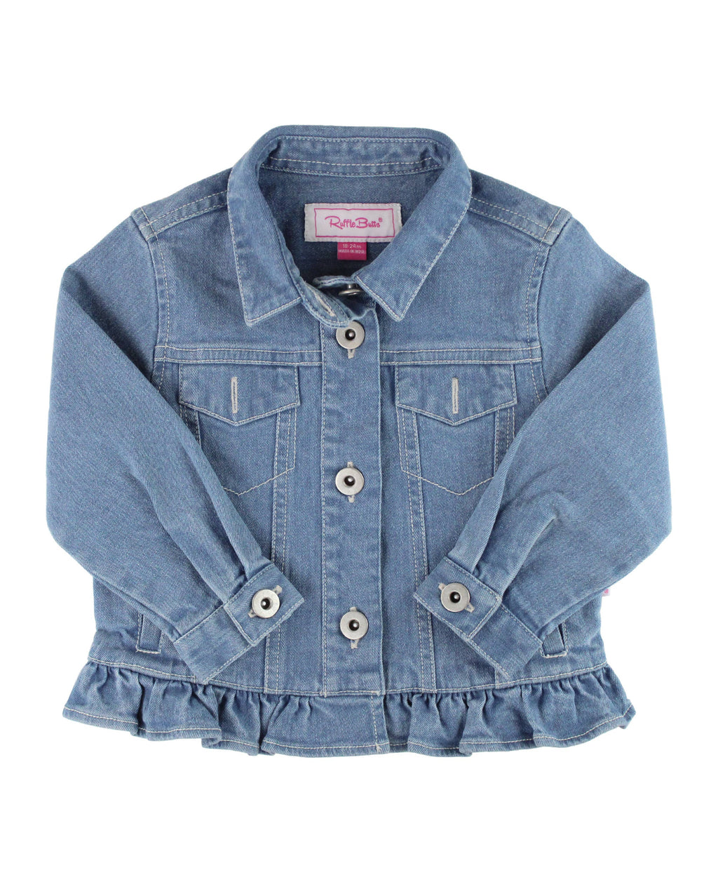 RuffleButts + RuggedButts - Girls Light Wash Jacket
: Blue / 6-12m