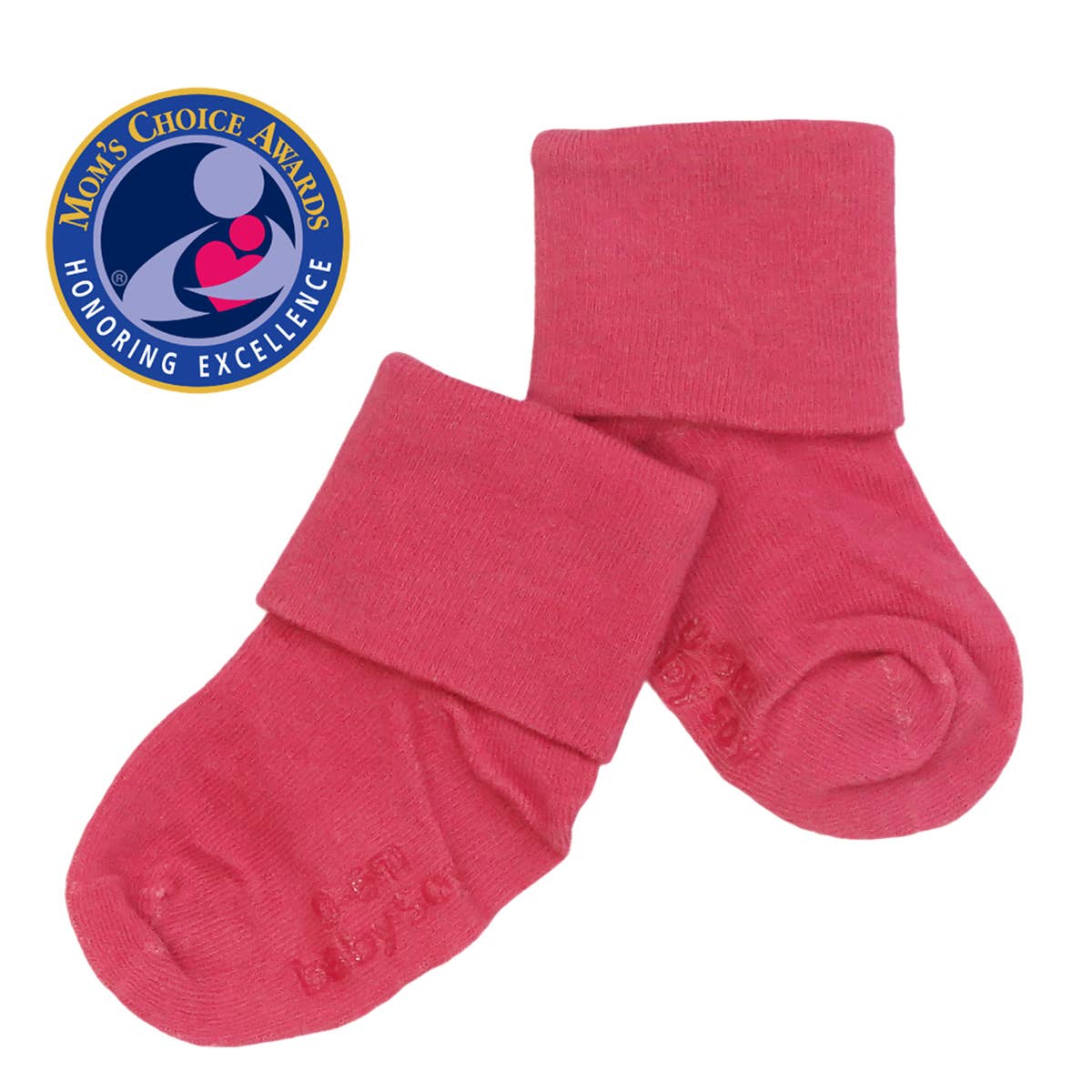 babysoy Inc - Babysoy Modern Stay on  Socks: Berry / 4T