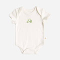 The Blueberry Hill - Onesie Golf Baby Romper Organic Cotton Gift Graphic Bodysuit in soft organic cotton with a minimal green golf cart graphic, perfect for stylish baby outfits from a curated children’s boutique.