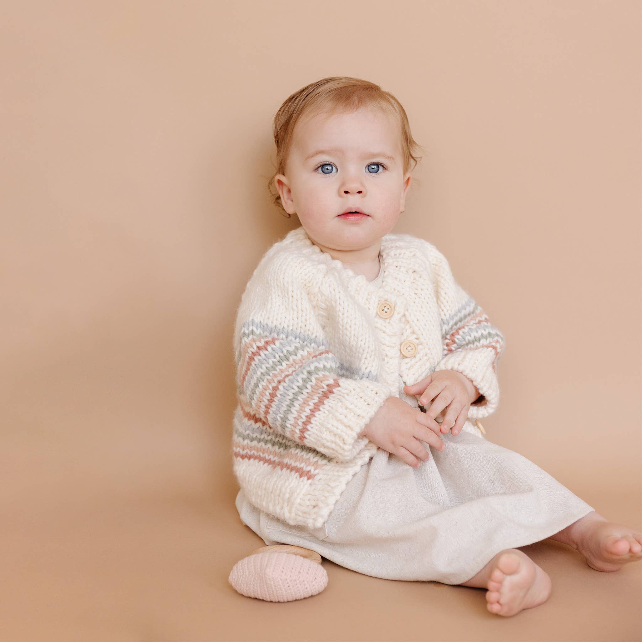 The Blueberry Hill - Stripe Cardigan Pastel | Kid & Baby Sweater Fall Spring: S; 12-24m