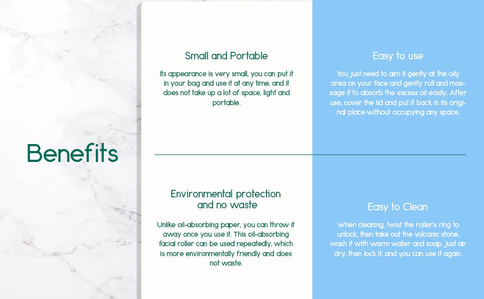 BeNat - Volcanic Stone Oil-Absorbing Face Roller