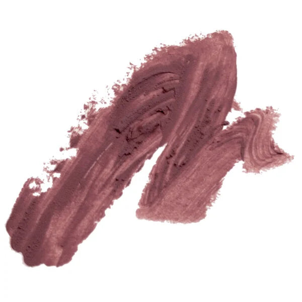 Swatch of Merle Norman Cosmetics - Age Defying+ Lipcolor in a rich claret cream shade, showcasing smooth, creamy texture and elegant color depth.
