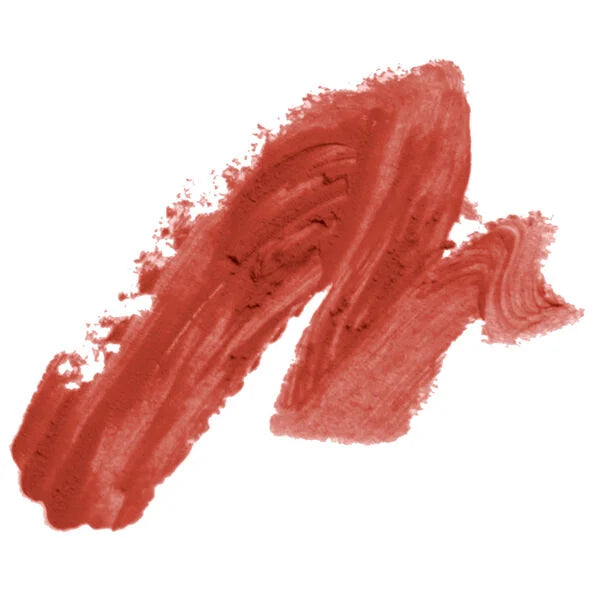 Swatch of rich coral lip color with smooth, creamy texture showcasing Merle Norman Cosmetics - Age Defying+ Lipcolor, perfect for a stylish and sophisticated look.