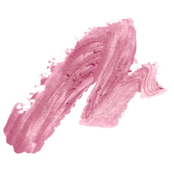 Soft pink lipcolor swatch with a smooth, creamy texture and subtle shimmer, showcasing Merle Norman Cosmetics - Age Defying+ Lipcolor in a delicate rose shade.
