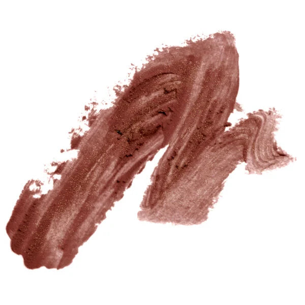 Swatch of Merle Norman Cosmetics - Age Defying+ Lipcolor in a warm satin coffee shade, showcasing a smooth, creamy texture with rich pigmentation.