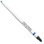 White retractable gel eyeliner pencil with blue tip and black smudger cap, labeled All-Day Gel Eyeliner (Limited-Edition), ideal for precise and long-lasting eye makeup.