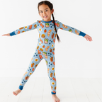 Kiki + Lulu - Blue Breakfast Kids Pajamas: 5/6T