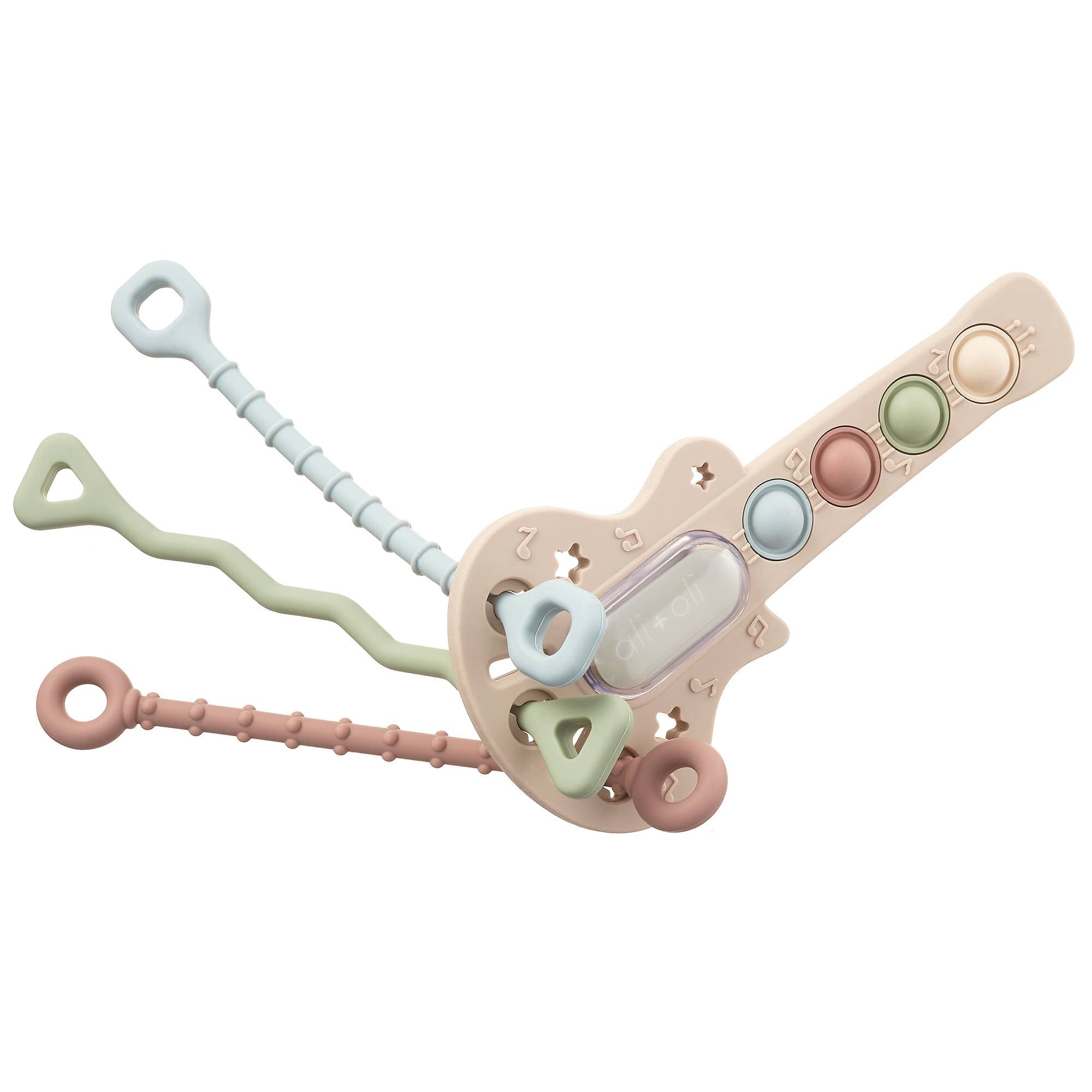 Ali+Oli - Ali+Oli Guitar-Shaped Sensory Pull & Teether Activity Toy
