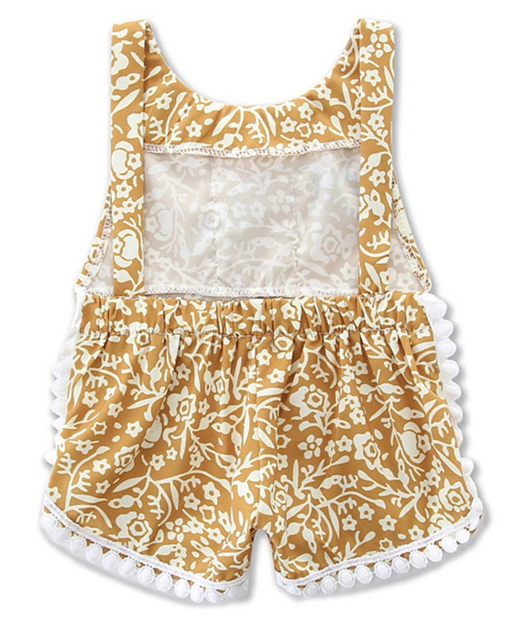Fennco Styles - Flower Lace Backless Baby Girl Sunsuit Romper : 3-6m