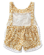 Fennco Styles - Flower Lace Backless Baby Girl Sunsuit Romper : 3-6m