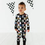 Kiki + Lulu - Racecar Convertible Footies: 18-24m