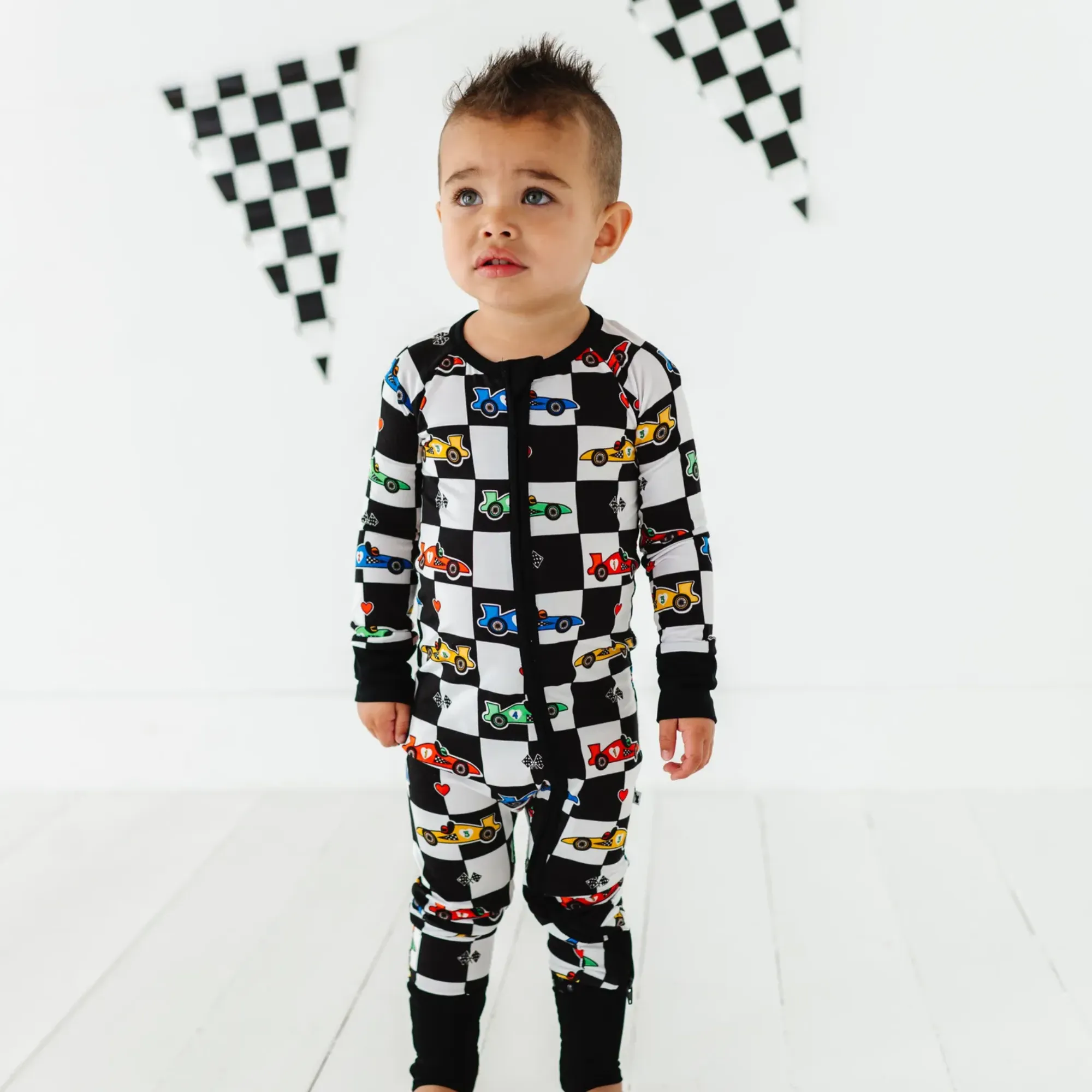 Kiki + Lulu - Racecar Convertible Footies: 18-24m
