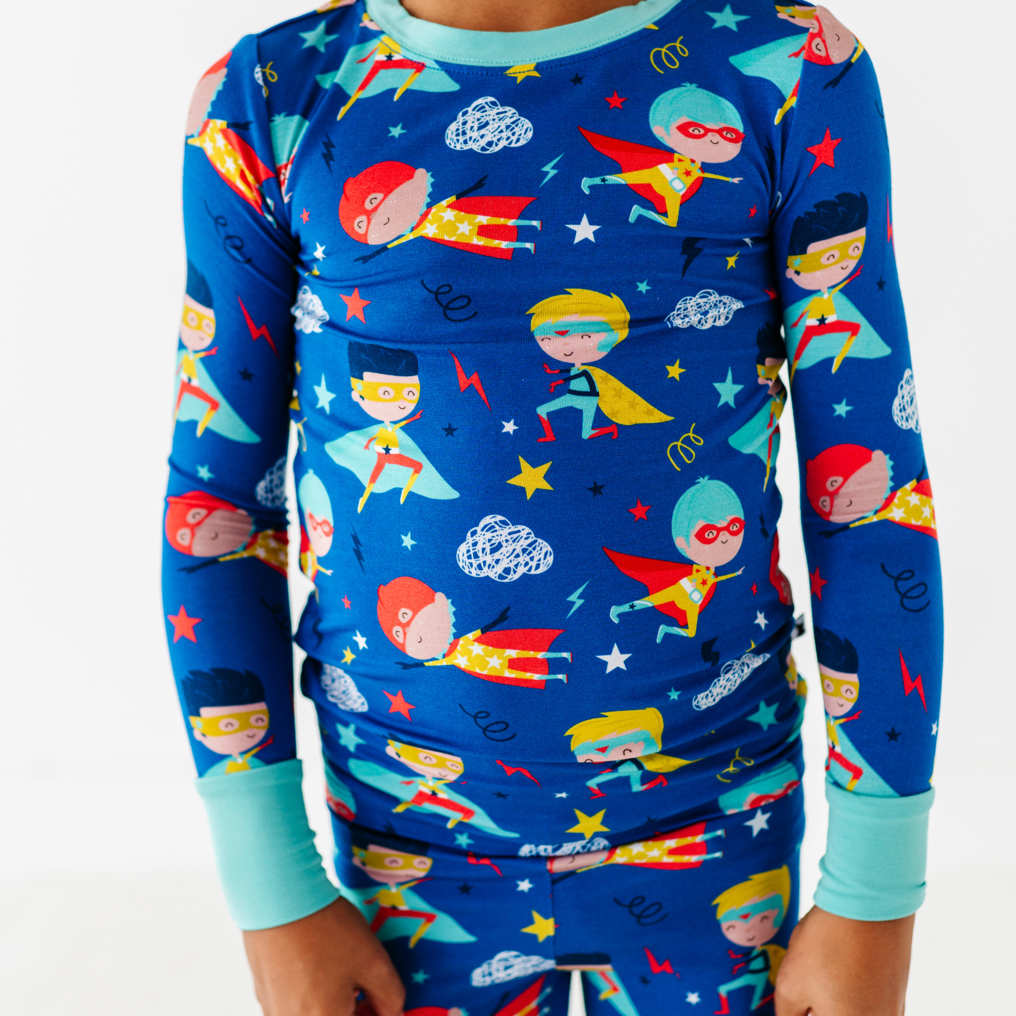 Kiki + Lulu - Cozy & Courageous Superhero Kids Pajamas: 4T