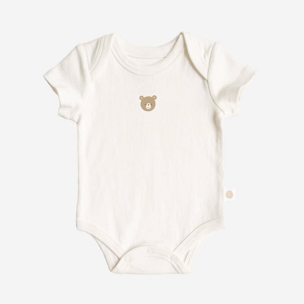 The Blueberry Hill - Onesie Bear Bodysuit Organic Baby Summer Graphic Tee Gift - 0-6m