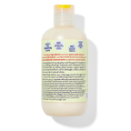 Back view of California Baby - Eucalyptus Ease™ Hair Conditioner bottle showing detailed ingredient list and product benefits for sensitive scalps in soft neutral packaging.