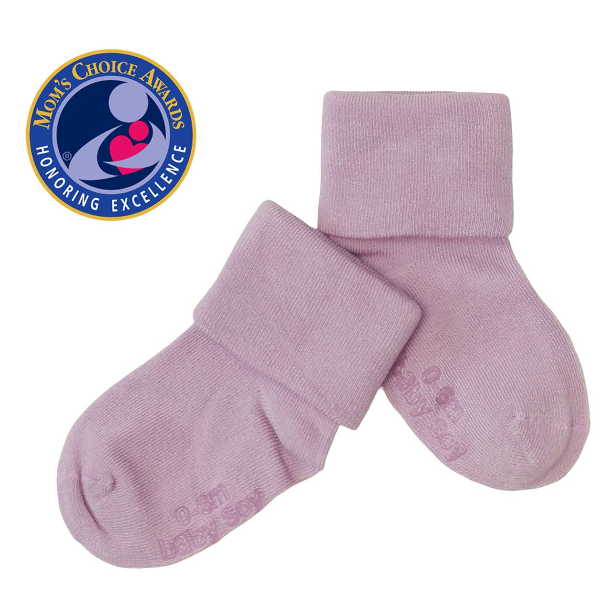 babysoy Inc - Babysoy Modern Stay on  Socks: Lavender / 4T