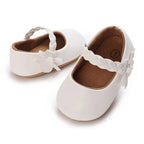 Urban Tots - Braid Strap Baby Mary Janes -  White: 6-12m