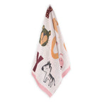 Viverano Organics - Alphabet Blush - Organic Jacquard Sweater Knit Baby Blanket: Natural/Pink / One Size