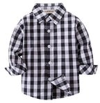 Fennco Styles - Black & White Plaid Cotton Button-Down Shirt – Baby Toddler: 120/4-5T