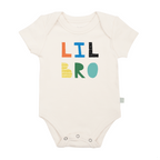 Finn + Emma - Baby graphic organic bodysuit | lil bro original : 3-6m