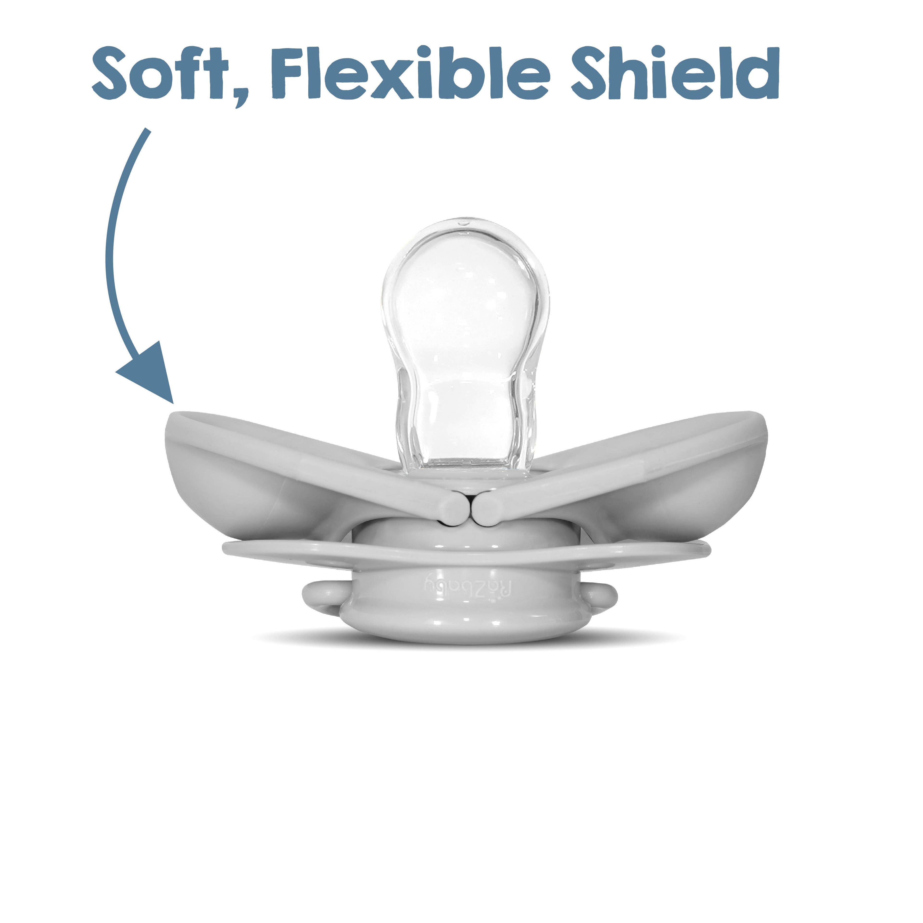 RaZbaby - Keep-it-kleen Pacifier 2PK - Grey & Pink