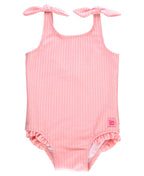 RuffleButts + RuggedButts - Girls Pink Tie Shoulder One Piece Swimsuit
: Pink / 2T