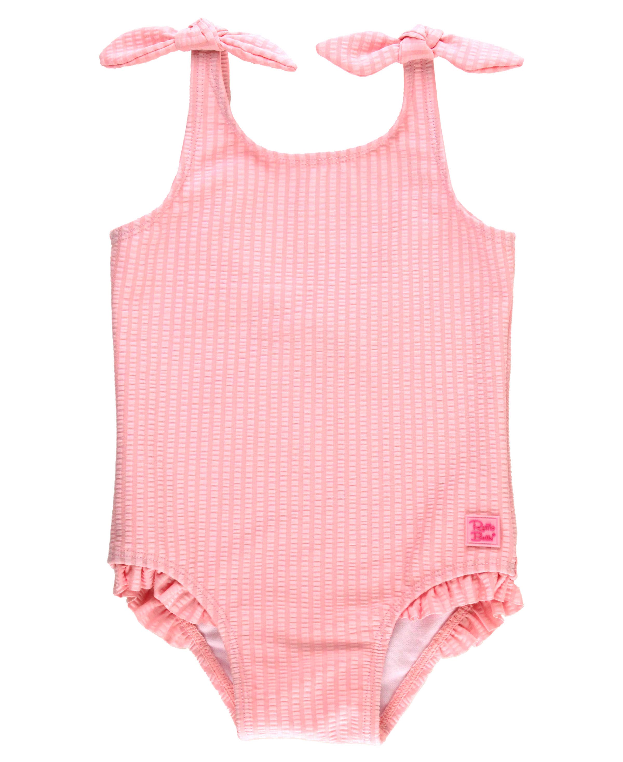 RuffleButts + RuggedButts - Girls Pink Tie Shoulder One Piece Swimsuit
: Pink / 2T