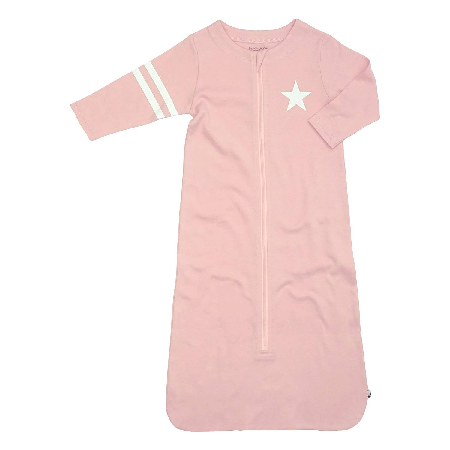 babysoy Inc - Babysoy All Star Long Sleeve Sleep Sack/Bag: Peony / 6-12m