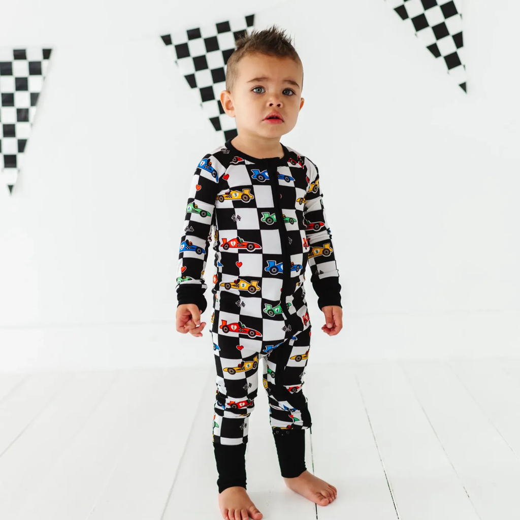 Kiki + Lulu - Racecar Convertible Footies: 18-24m
