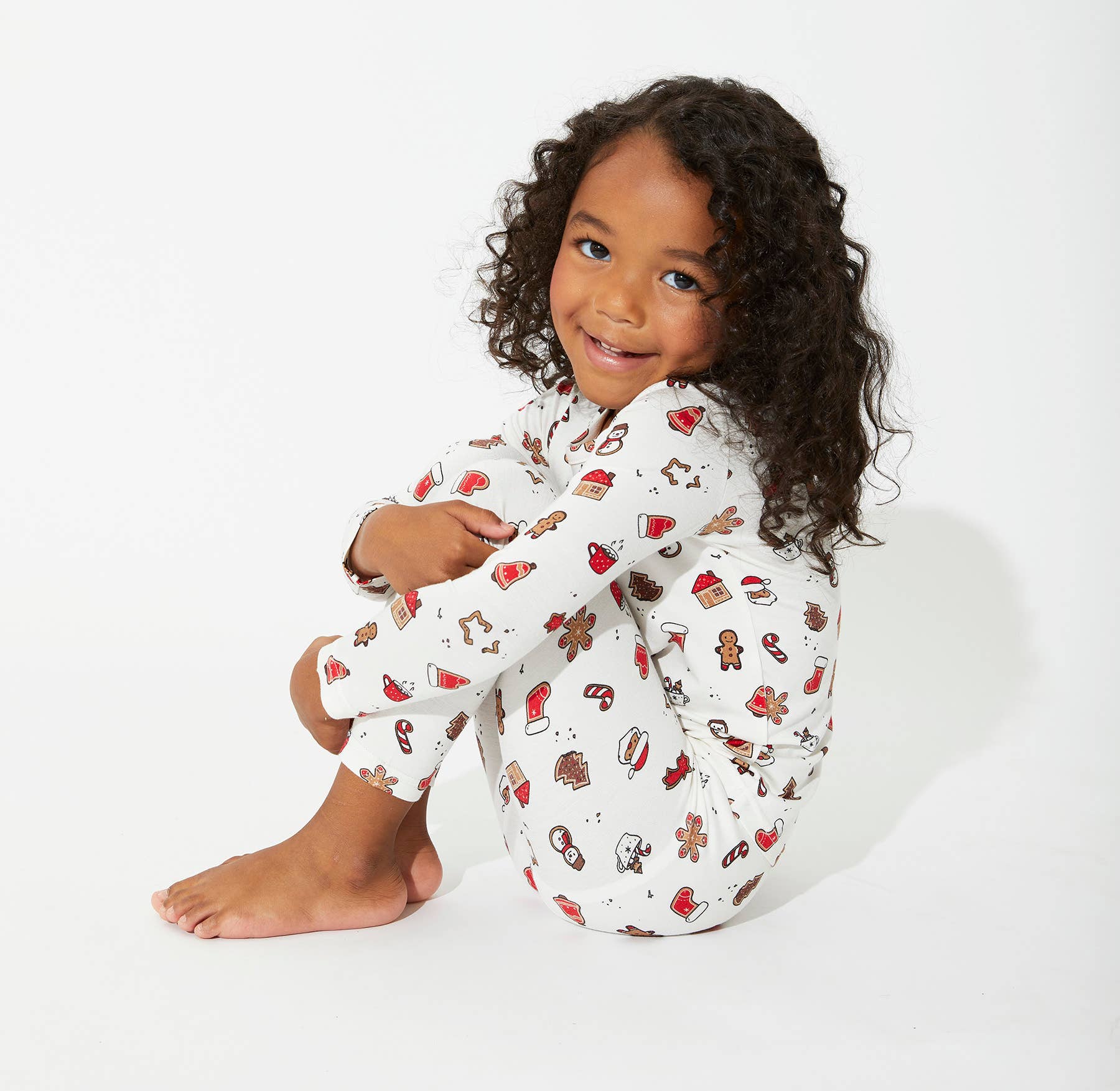 Bellabu Bear - Christmas Sugar Cookies Bamboo Kids Pajamas Two-Piece Set: 2T