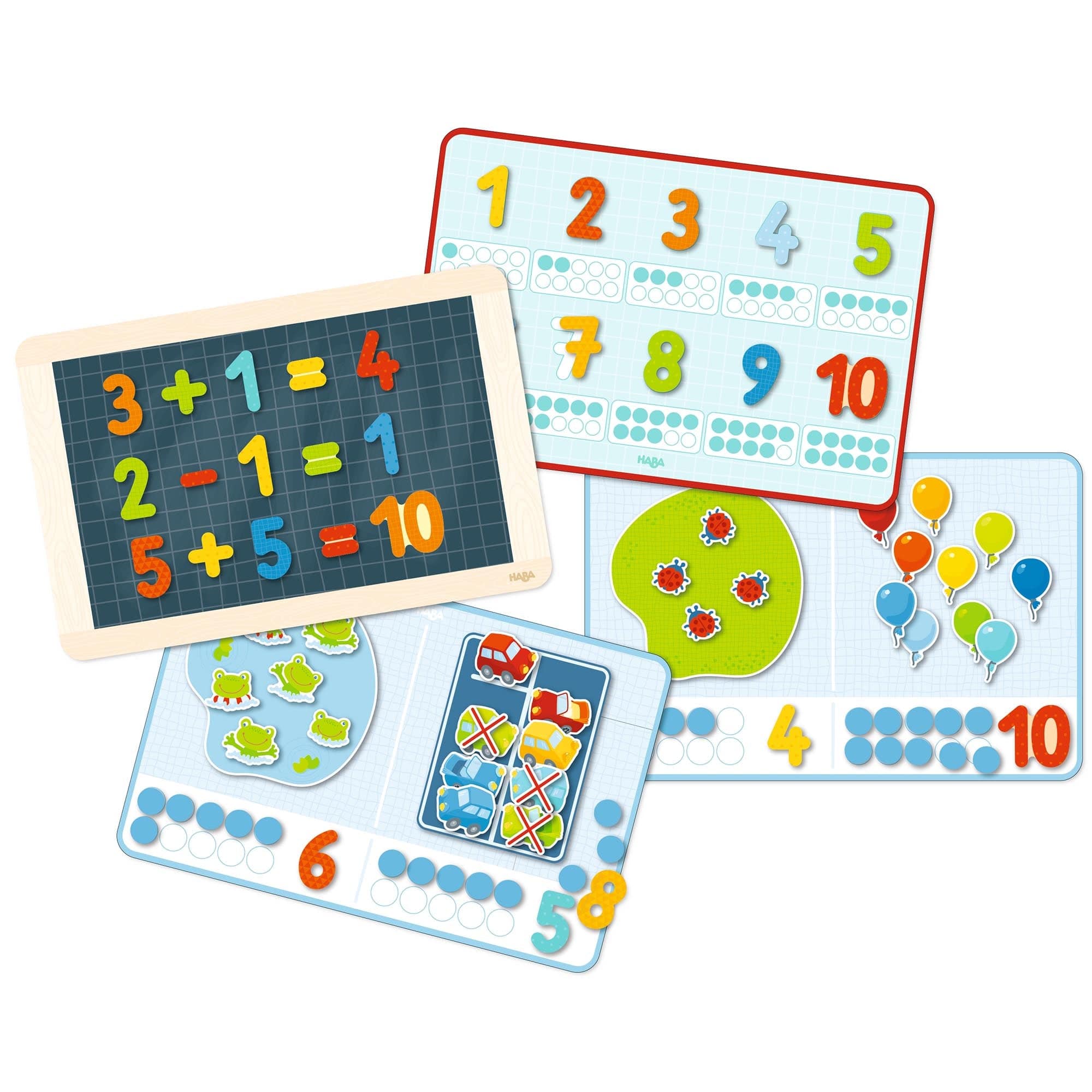 1, 2 Numbers & You Magnetic 158 Piece Game Box featuring colorful magnetic numbers and symbols on educational boards designed for playful learning and sensory development in a curated children’s boutique.